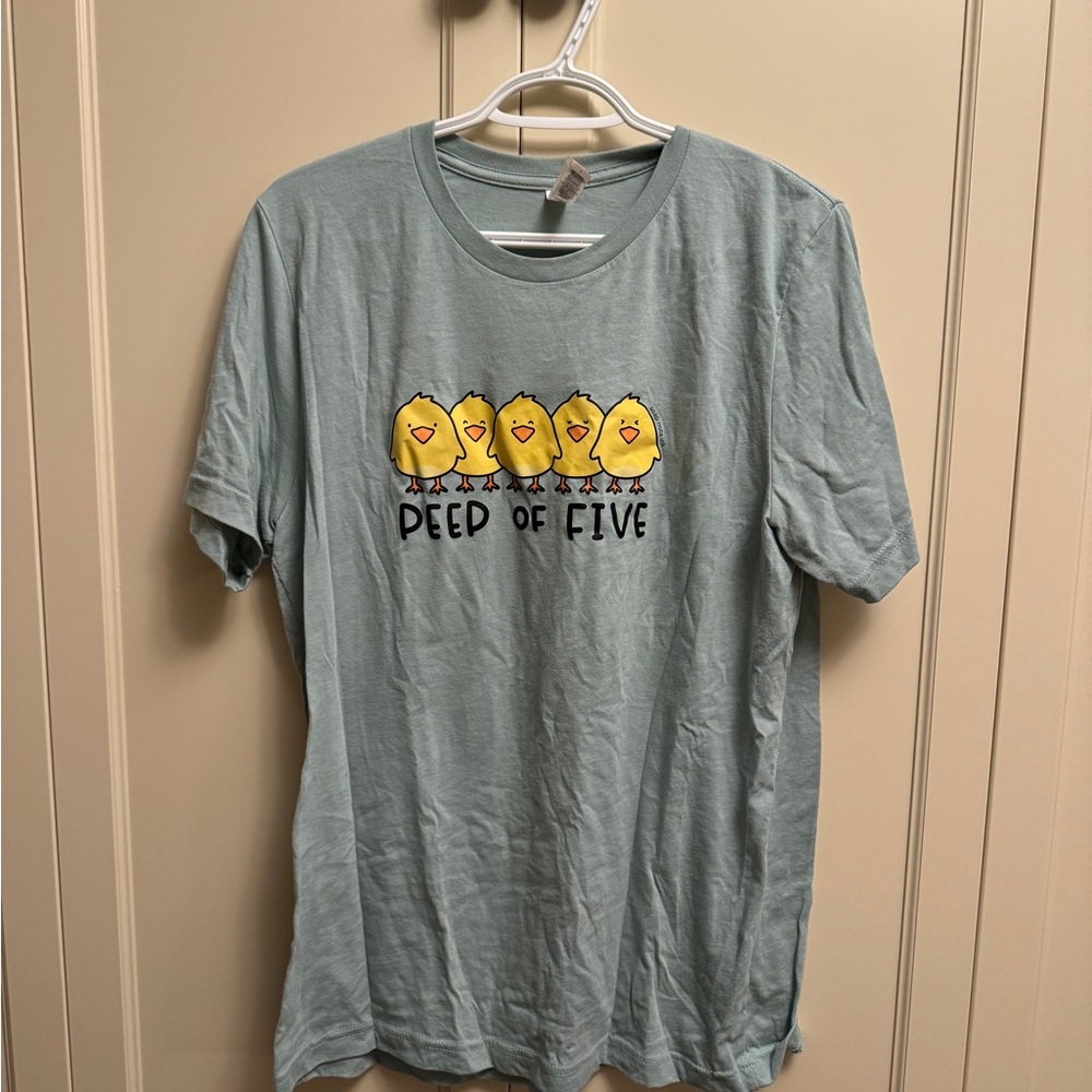 2/$10 Peep of Five Graphic T-Shirt - Blue L